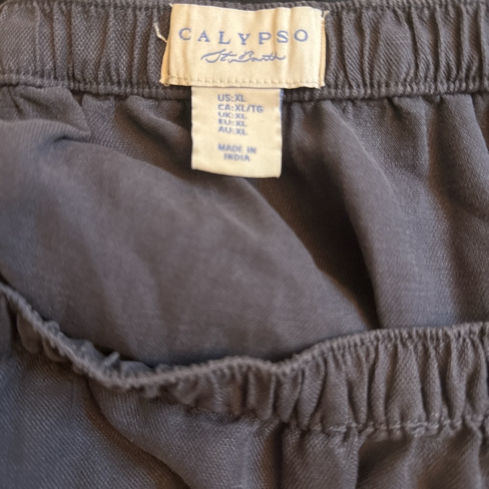 Calypso St Barth Linen Blend Gray Women's Maxi Skirt. Women's XL - Picture 6 of 8
